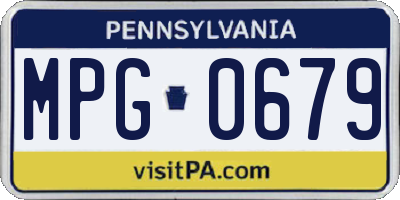 PA license plate MPG0679