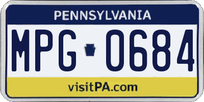 PA license plate MPG0684