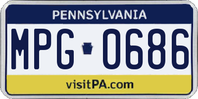 PA license plate MPG0686