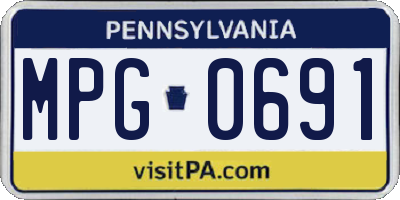 PA license plate MPG0691