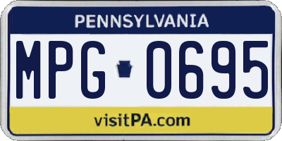 PA license plate MPG0695