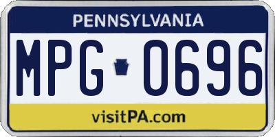 PA license plate MPG0696