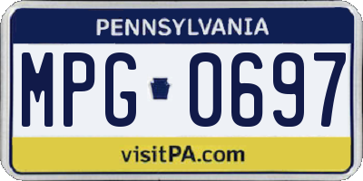 PA license plate MPG0697