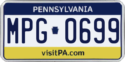 PA license plate MPG0699