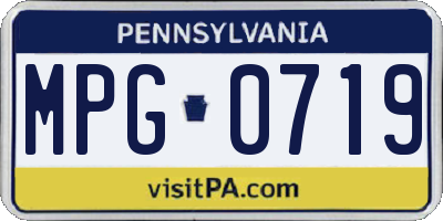PA license plate MPG0719