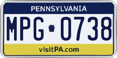 PA license plate MPG0738
