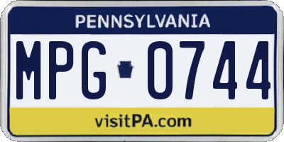 PA license plate MPG0744