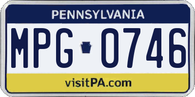 PA license plate MPG0746