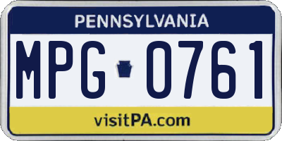PA license plate MPG0761