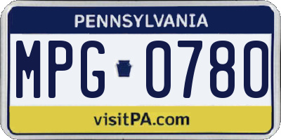 PA license plate MPG0780