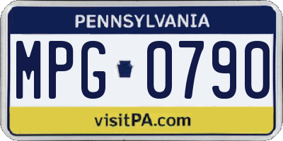 PA license plate MPG0790