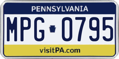 PA license plate MPG0795