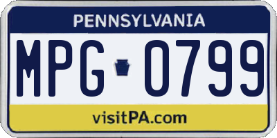 PA license plate MPG0799