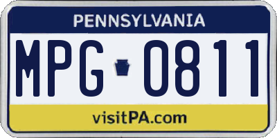 PA license plate MPG0811