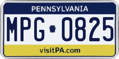 PA license plate MPG0825