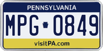 PA license plate MPG0849