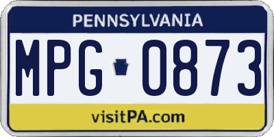 PA license plate MPG0873