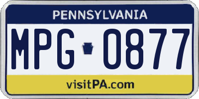 PA license plate MPG0877