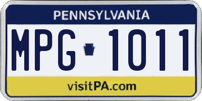 PA license plate MPG1011