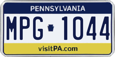 PA license plate MPG1044