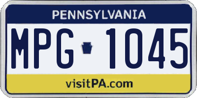 PA license plate MPG1045