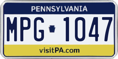PA license plate MPG1047