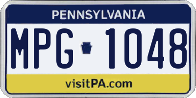 PA license plate MPG1048