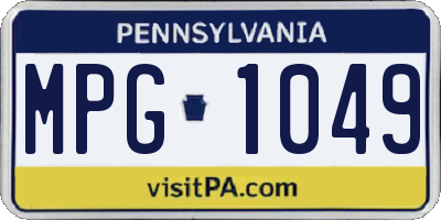 PA license plate MPG1049