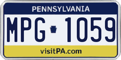 PA license plate MPG1059