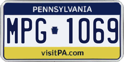 PA license plate MPG1069