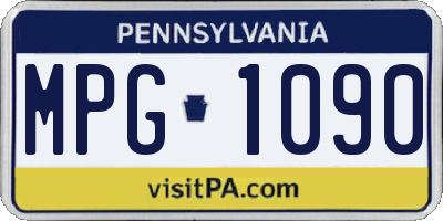 PA license plate MPG1090