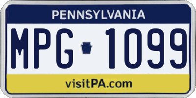 PA license plate MPG1099