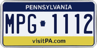 PA license plate MPG1112