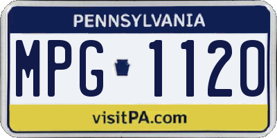 PA license plate MPG1120