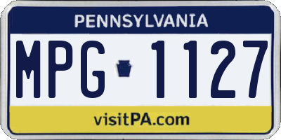 PA license plate MPG1127