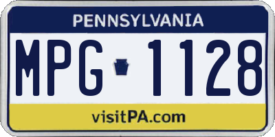 PA license plate MPG1128