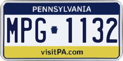 PA license plate MPG1132