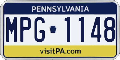 PA license plate MPG1148