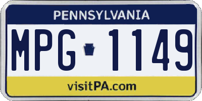 PA license plate MPG1149