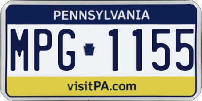 PA license plate MPG1155