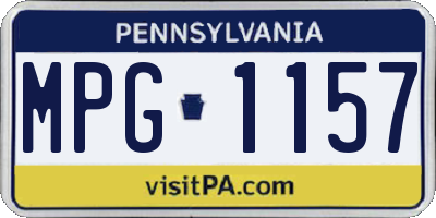 PA license plate MPG1157
