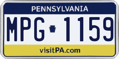 PA license plate MPG1159