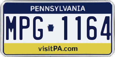 PA license plate MPG1164