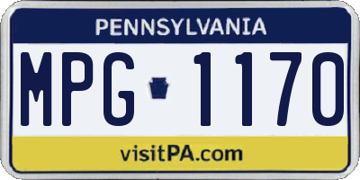 PA license plate MPG1170
