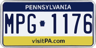 PA license plate MPG1176