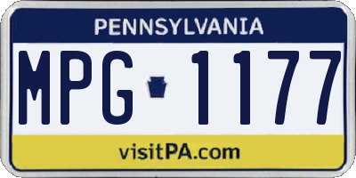 PA license plate MPG1177