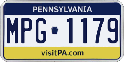 PA license plate MPG1179