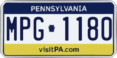 PA license plate MPG1180