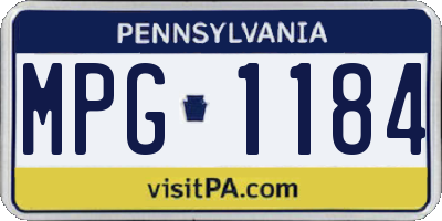 PA license plate MPG1184