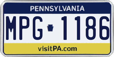 PA license plate MPG1186
